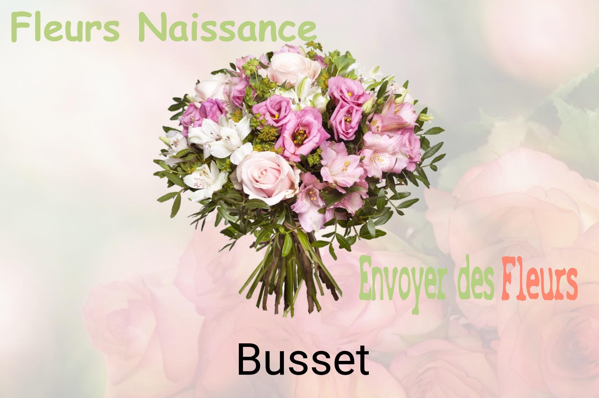 Bouquet de fleurs de naissance livré à Busset